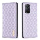 For Xiaomi Redmi Note 11 Pro 5G Diamond Lattice Magnetic Leather Flip Phone Case(Purple) - 1