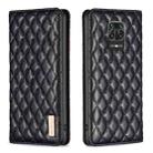 For Xiaomi Redmi Note 9 Pro Max Diamond Lattice Magnetic Leather Flip Phone Case(Black) - 1