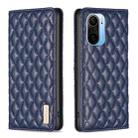 For Xiaomi Mi 11i / Poco F3 / Redmi K40 Diamond Lattice Magnetic Leather Flip Phone Case(Blue) - 1