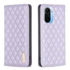 For Xiaomi Mi 11i / Poco F3 / Redmi K40 Diamond Lattice Magnetic Leather Flip Phone Case(Purple) - 1