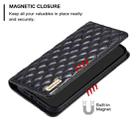 For Xiaomi Poco X3 / X3 NFC Diamond Lattice Magnetic Leather Flip Phone Case(Black) - 6