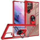 For Samsung Galaxy S23 Ultra 5G Shockproof Transparent TPU + Acrylic Phone Case(Red) - 1