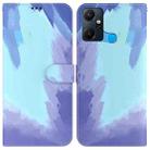 For Infinix Smart 6 Plus Watercolor Pattern Flip Leather Phone Case(Winter Snow) - 1