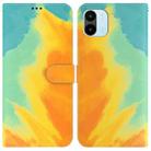 For Xiaomi Redmi A1 Watercolor Pattern Flip Leather Phone Case(Autumn Leaf Color) - 1