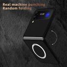 For Samsung Galaxy Z Flip4 5G Carbon Fiber Texture MagSafe Magnetic Phone Case(Black Blue) - 4