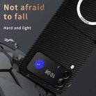 For Samsung Galaxy Z Flip4 5G Carbon Fiber Texture MagSafe Magnetic Phone Case(Black Blue) - 5
