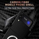 For Samsung Galaxy Z Flip4 5G Carbon Fiber Texture MagSafe Magnetic Phone Case(Black Blue) - 6
