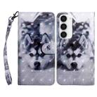 For Samsung Galaxy S23 5G 3D Painted Leather Phone Case(Husky) - 1