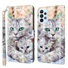 For Samsung Galaxy A23e 3D Painted Leather Phone Case(Two Loving Cats) - 1