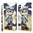 For Samsung Galaxy A04 3D Painted Leather Phone Case(Naughty Cat) - 1