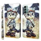 For Samsung Galaxy A04s 3D Painted Leather Phone Case(Naughty Cat) - 1