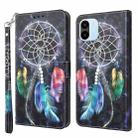 For Xiaomi Redmi A1 2022 3D Painted Leather Phone Case(Colorful Dreamcatcher) - 1