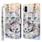 For Xiaomi Redmi A1 2022 3D Painted Leather Phone Case(Two Loving Cats) - 1