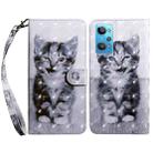 For Realme GT2 / GT Neo2 / GT Neo 3T 3D Painted Leather Phone Case(Smile Cat) - 1