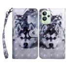 For Realme GT2 Pro 3D Painted Leather Phone Case(Husky) - 1