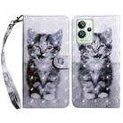 For Realme GT2 Pro 3D Painted Leather Phone Case(Smile Cat) - 1