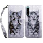For Sony Xperia 5 IV 3D Painted Leather Phone Case(Smile Cat) - 1