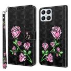 For Honor X8 4G 3D Painted Leather Phone Case(Rose) - 1