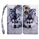 For Honor 50 3D Painted Leather Phone Case(Husky) - 1
