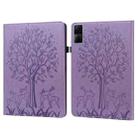 For Xiaomi Redmi Pad 10.61 2022 Tree & Deer Pattern Pressed Printing Leather Tablet Case(Purple) - 1