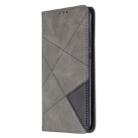 For Huawei P40 Lite E / Y7P Rhombus Texture Horizontal Flip Magnetic Leather Case with Holder & Card Slots & Wallet(Grey) - 2
