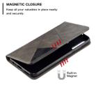 For Huawei P40 Lite E / Y7P Rhombus Texture Horizontal Flip Magnetic Leather Case with Holder & Card Slots & Wallet(Grey) - 6