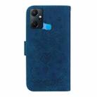 For Infinix Smart 6 Plus Butterfly Rose Embossed Leather Phone Case(Blue) - 3