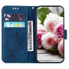For Infinix Smart 6 Plus Butterfly Rose Embossed Leather Phone Case(Blue) - 5