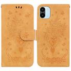 For Xiaomi Redmi A1 Butterfly Rose Embossed Leather Phone Case(Yellow) - 1