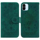 For Xiaomi Redmi A1 Butterfly Rose Embossed Leather Phone Case(Green) - 1