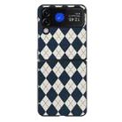 For Samsung Galaxy Z Flip3 5G Lozenge Pattern Phone Protective Case(Blue) - 1