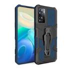 For OPPO A57 4G Armor Warrior Shockproof PC + TPU Phone Case(Blue) - 1