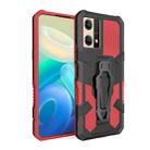 For OPPO Reno7 4G Armor Warrior Shockproof PC + TPU Phone Case(Red) - 1