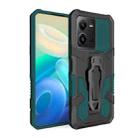 For vivo V25 Armor Warrior Shockproof PC + TPU Phone Case(Army Green) - 1