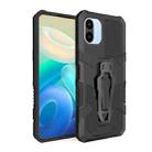 For Xiaomi Redmi A1 Armor Warrior Shockproof PC + TPU Phone Case(Black) - 1