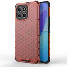 For Honor X8 5G Shockproof Honeycomb PC + TPU Phone Case(Red) - 1