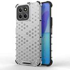 For Honor X8 5G Shockproof Honeycomb PC + TPU Phone Case(White) - 1