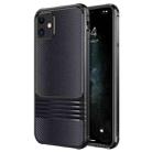 For iPhone 11 Carbon Fiber Texture Solid Color TPU Slim Case Soft Cover(Black) - 1