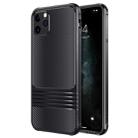 For iPhone 11 Pro Carbon Fiber Texture Solid Color TPU Slim Case Soft Cover(Black) - 1