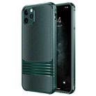 For iPhone 11 Pro Carbon Fiber Texture Solid Color TPU Slim Case Soft Cover(Green) - 1