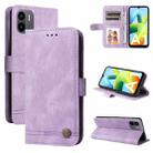 For Xiaomi Redmi A1 4G Skin Feel Life Tree Metal Button Leather Phone Case(Purple) - 1