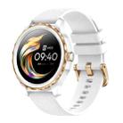 QR02 1.32 inch IPS Screen Smart Watch, Support Bluetooth Call / Payment / Health Monitoring / Sports Modes(White Silicone Band) - 1