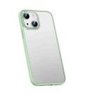 For iPhone 14 Metal Lens Skin Feel Frosted Phone Case(Green) - 1