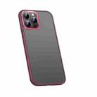 For iPhone 14 Pro Metal Lens Skin Feel Frosted Phone Case(Red) - 1