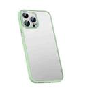 For iPhone 14 Pro Max Metal Lens Skin Feel Frosted Phone Case(Green) - 1