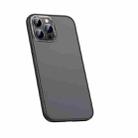 For iPhone 13 Pro Max Metal Lens Skin Feel Frosted Phone Case(Bright Black) - 1