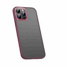 For iPhone 13 Pro Max Metal Lens Skin Feel Frosted Phone Case(Red) - 1