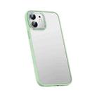 For iPhone 12 mini Metal Lens Skin Feel Frosted Phone Case(Green) - 1