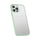 For iPhone 12 Pro Metal Lens Skin Feel Frosted Phone Case(Green) - 1