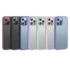 For iPhone 12 Pro Metal Lens Skin Feel Frosted Phone Case(Dark Blue) - 2